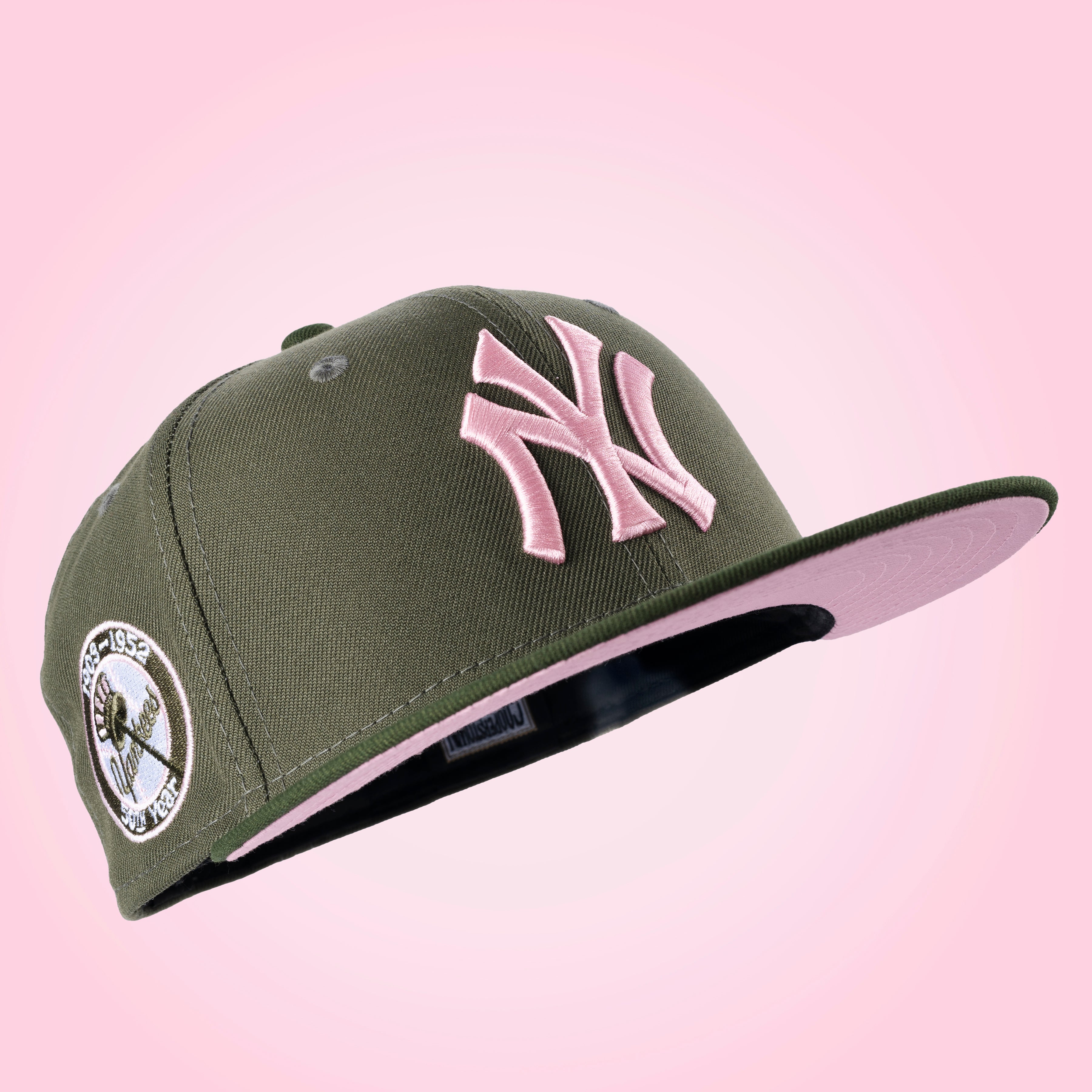 NEW YORK YANKEES PINK OLIVE PACK NEW ERA 59FIFTY HAT